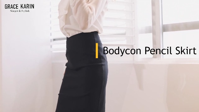 Amazon.com: GRACE KARIN Women's Black Skirts Bodycon Pencil Skirt